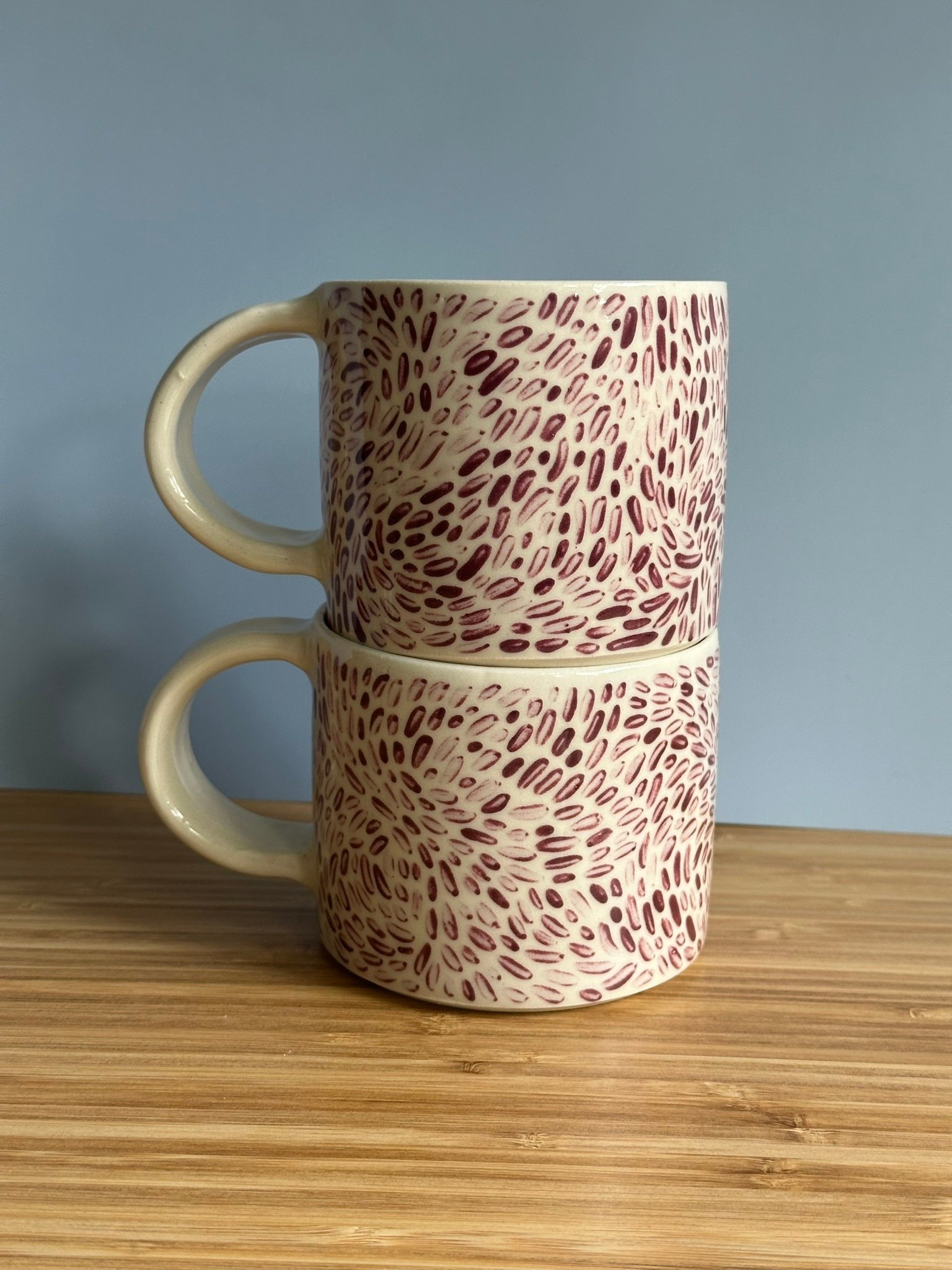 maroon mug duo