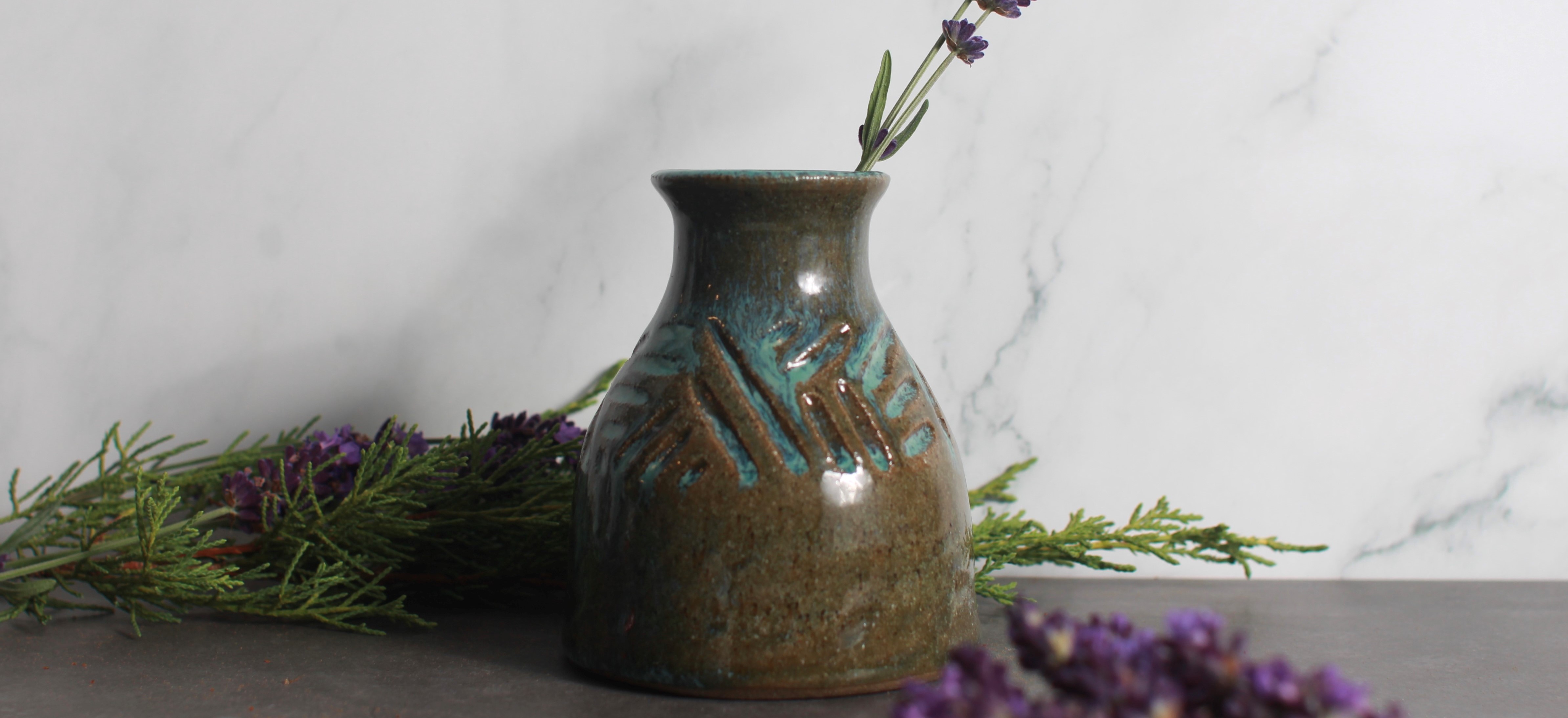 Carved vase